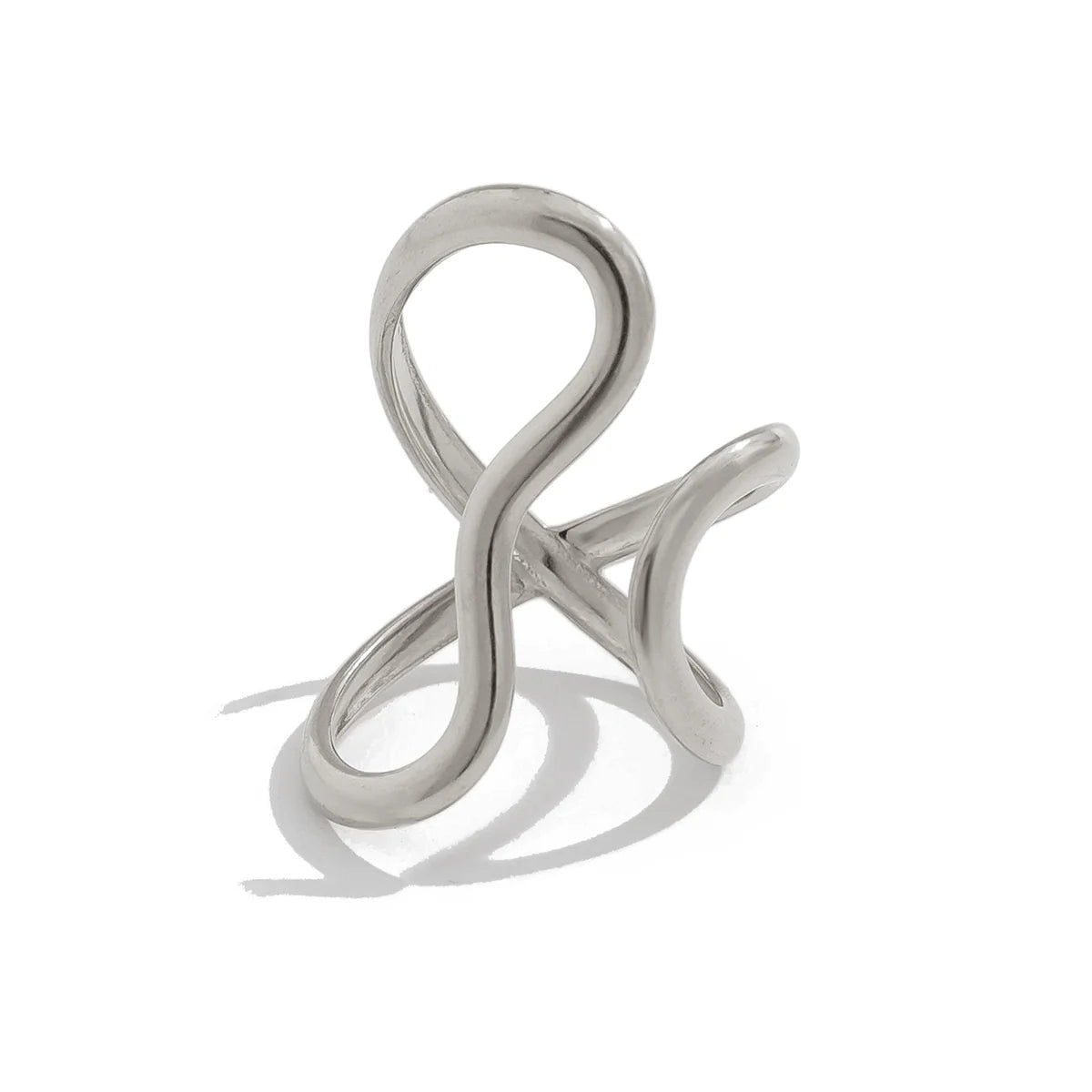 Soliana Abstract Line Ring - Silver