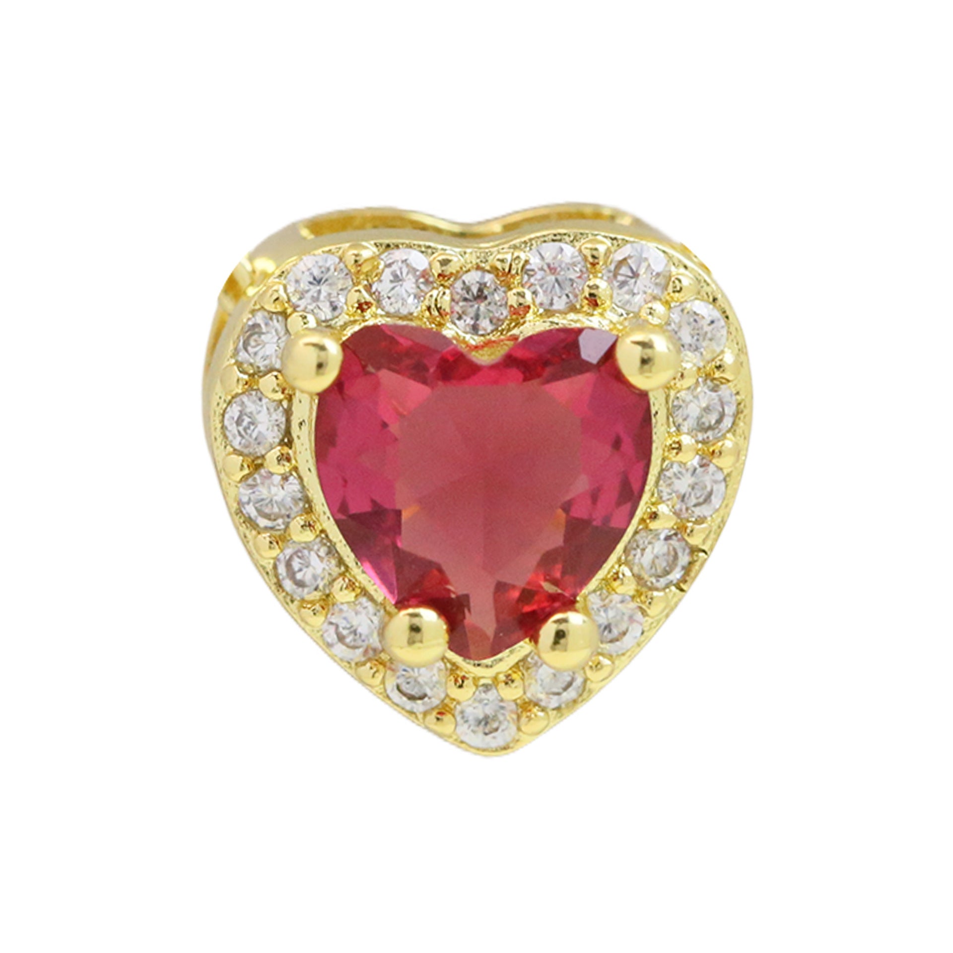 Briar Heart Initial Necklace - July Birthstone Heart [G9ZLFJ5U]