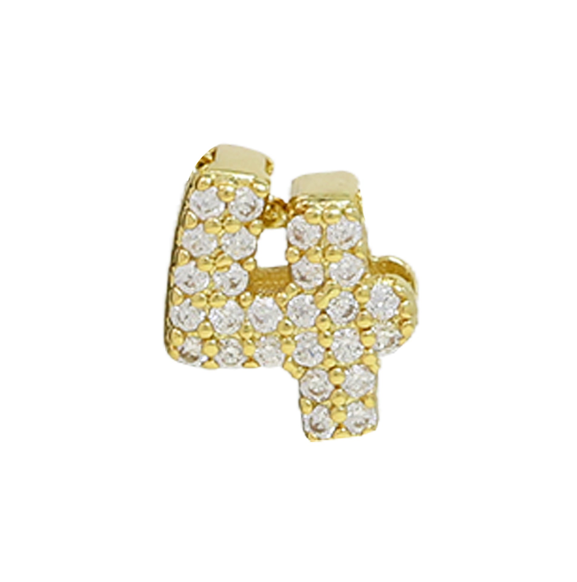Rosalyn Bubble Letter Necklace - Number 4 [4Q7HROCV]