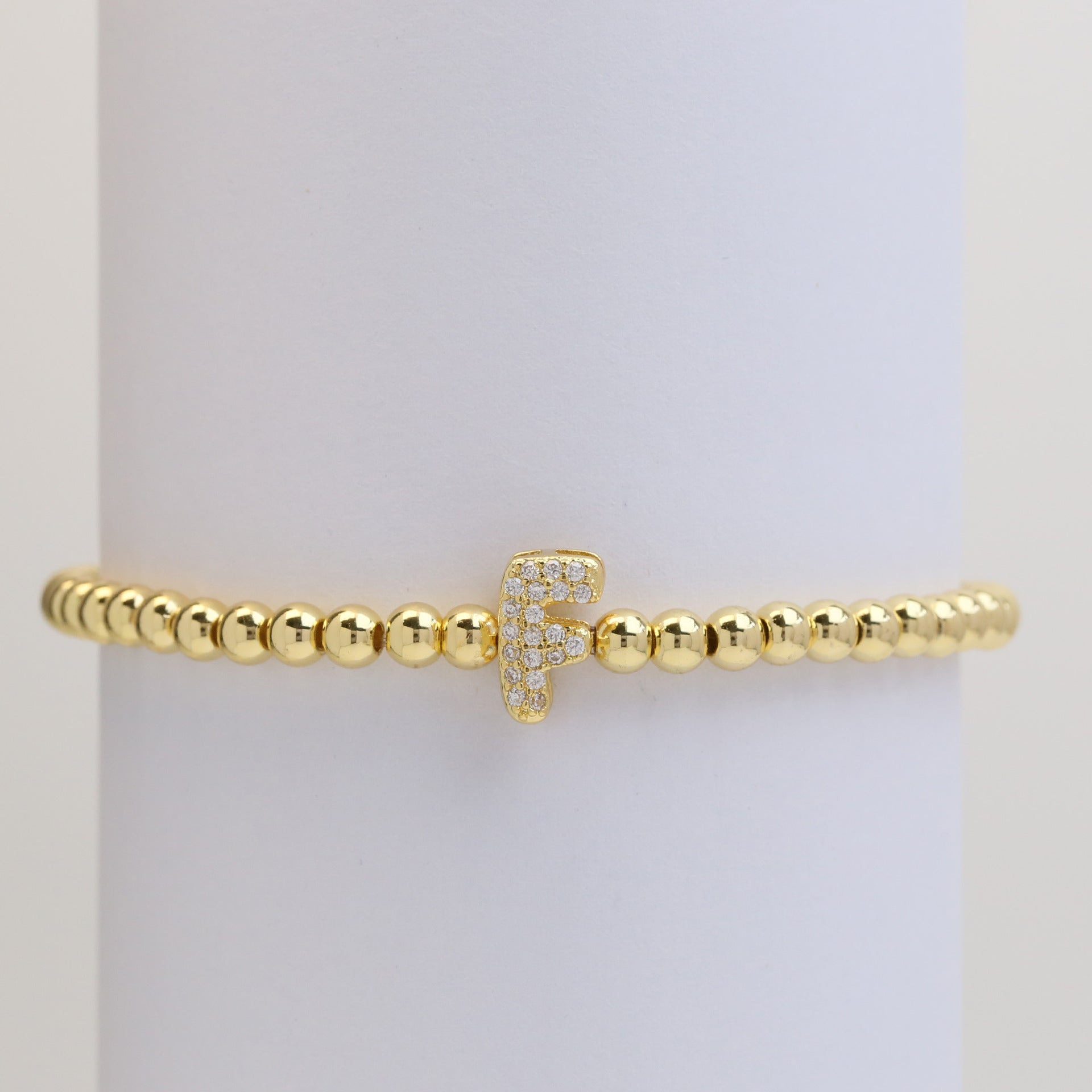 Aloni Bubble Letter Bracelet - Gold F [H7OR49CU]