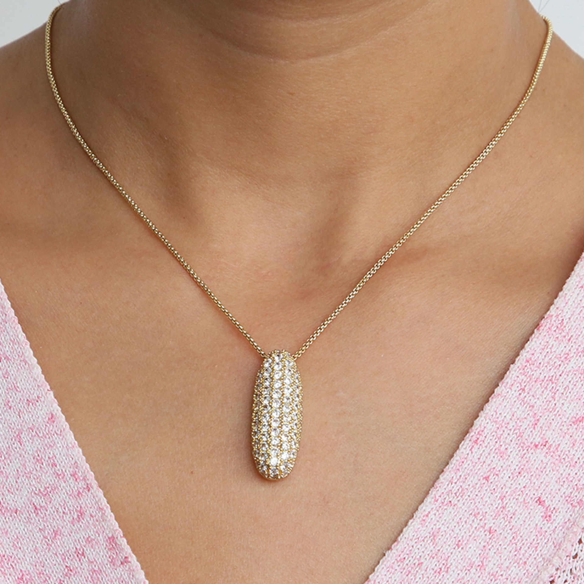 Laiba Bubble Initial Necklace - I [OS75YLLA]