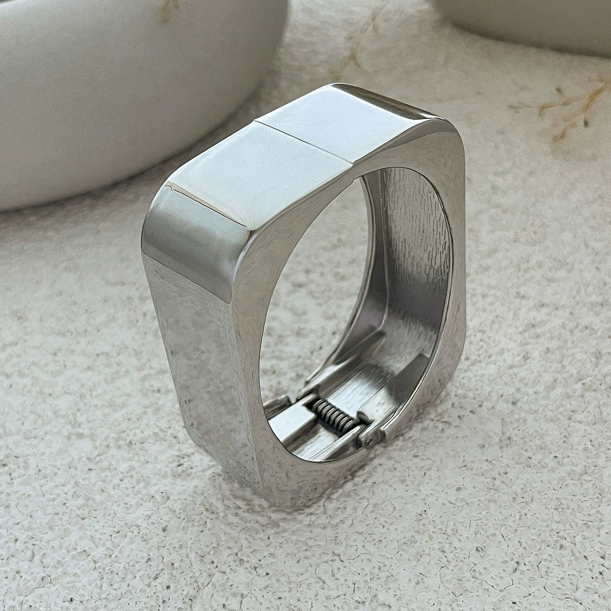 Zyon Mirror Cuff Bracelet - Bracelet Silver [D1JTBGQW]