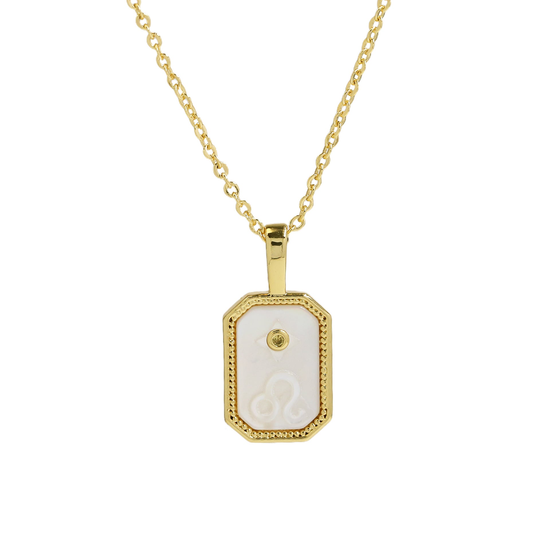 Jaslyn Constellation Birthstone Necklace - Leo [A24WEO3Q]