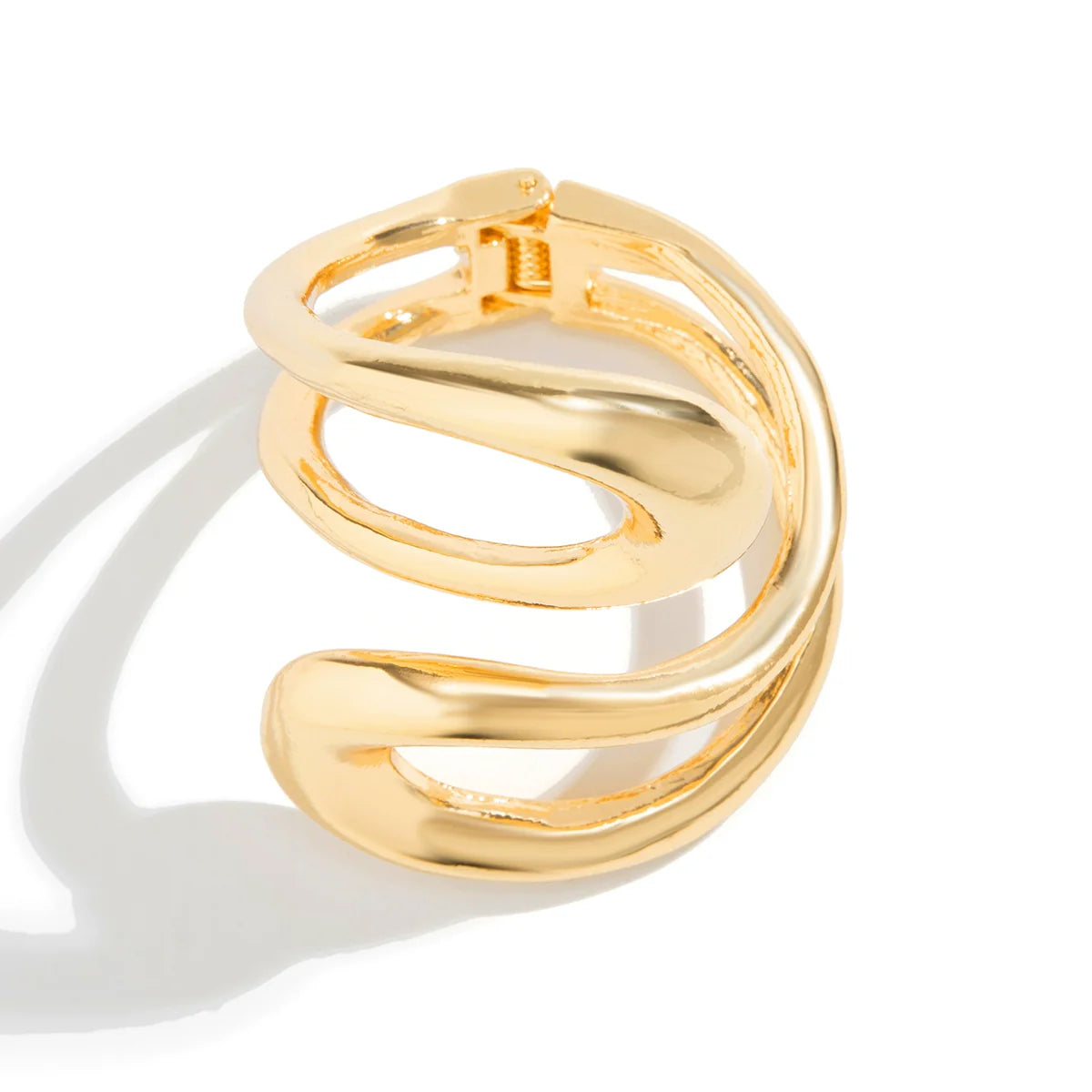 Yaslin Asymmetric Coil Choker - Bracelet Gold
