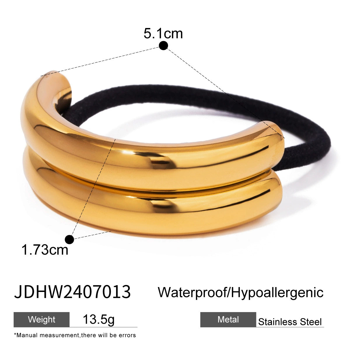 Aaniyah Modern Hair Tie - Silver Tone [OYHG6LO1]