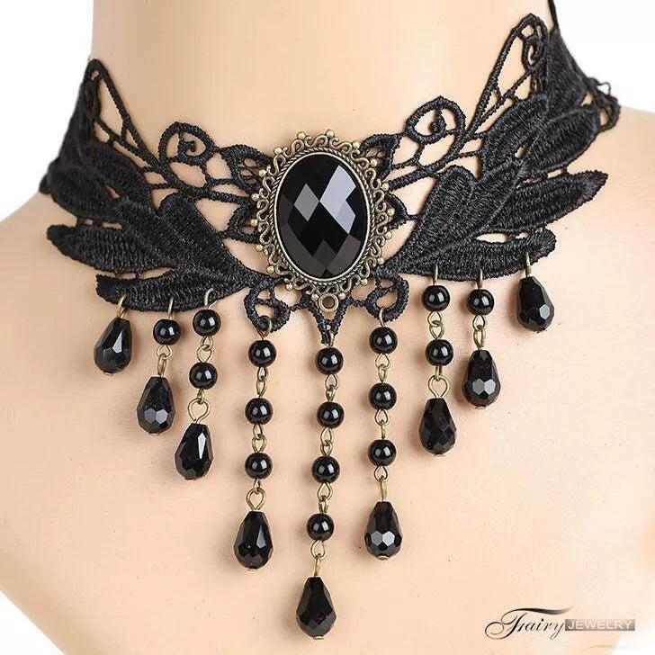 Amran Crystal Lace Choker - Style 17 [015QW2IV]
