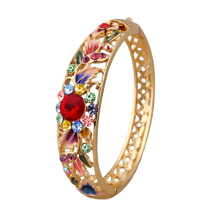 Brylee CloisonnŽ Floral Bracelet - Colorful