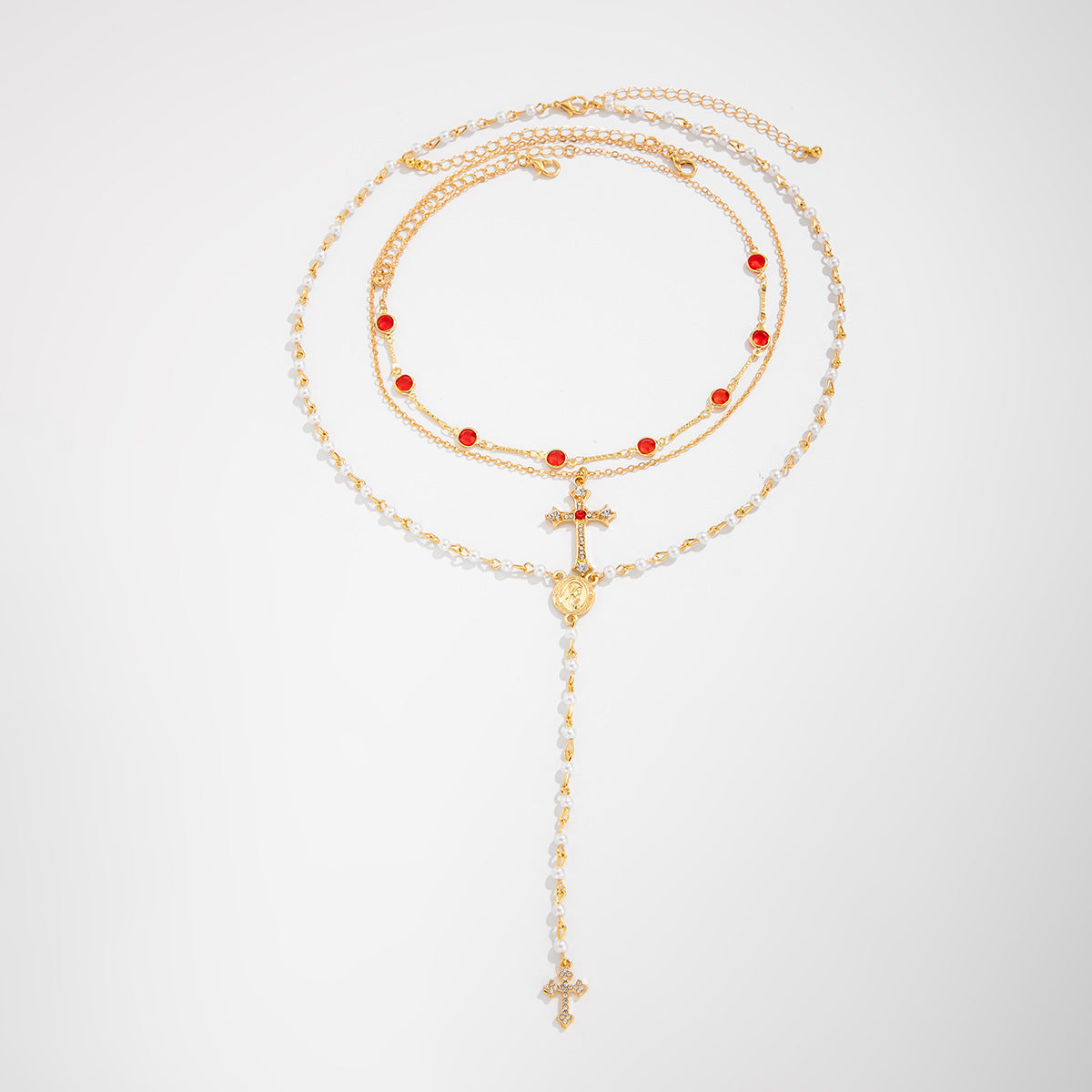 Blakley Colorful Layered Necklace - Gold - Style 06125 [Z28LBS5Y]