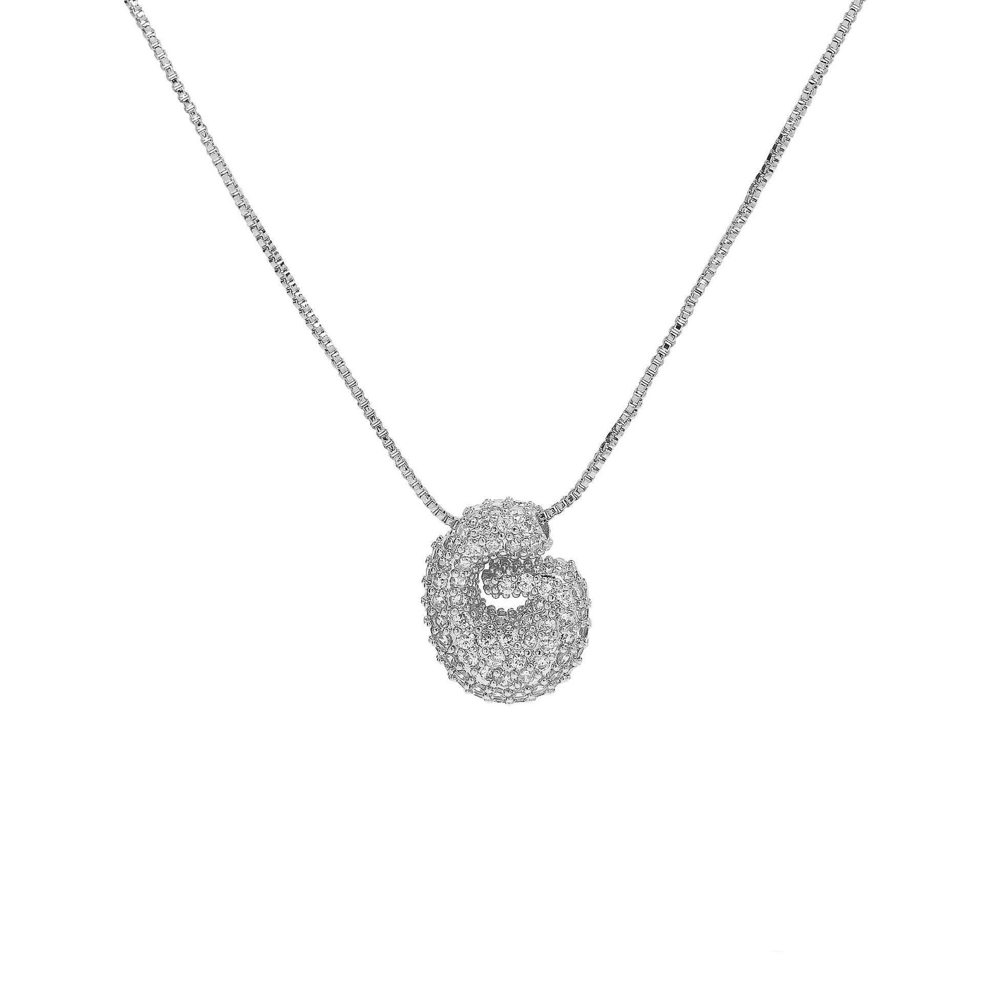 Francis Bubble Initial Necklace - Silver Necklace G [IUEMDRAB]