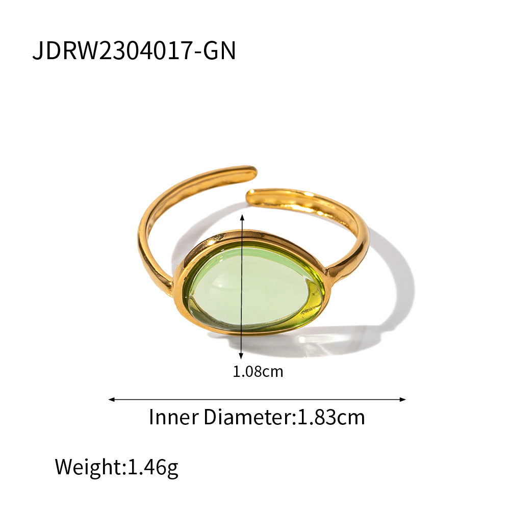 Kamrynn Zircon Stainless Rings - JDRW2304017-GN [1QVUQ6BG]