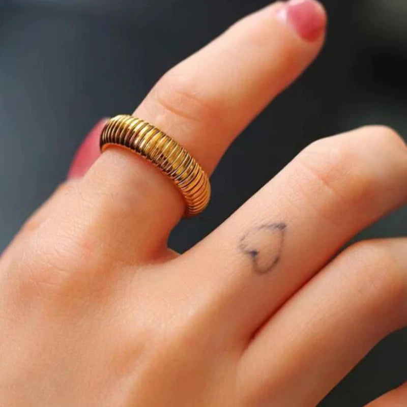 Ilyana Vintage Triple Coil Bracelet - Matching Ring