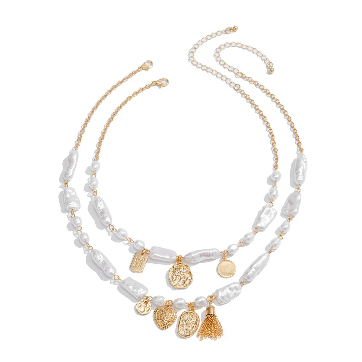 Alexzandria Baroque Pearl Heart Necklace - As pictured