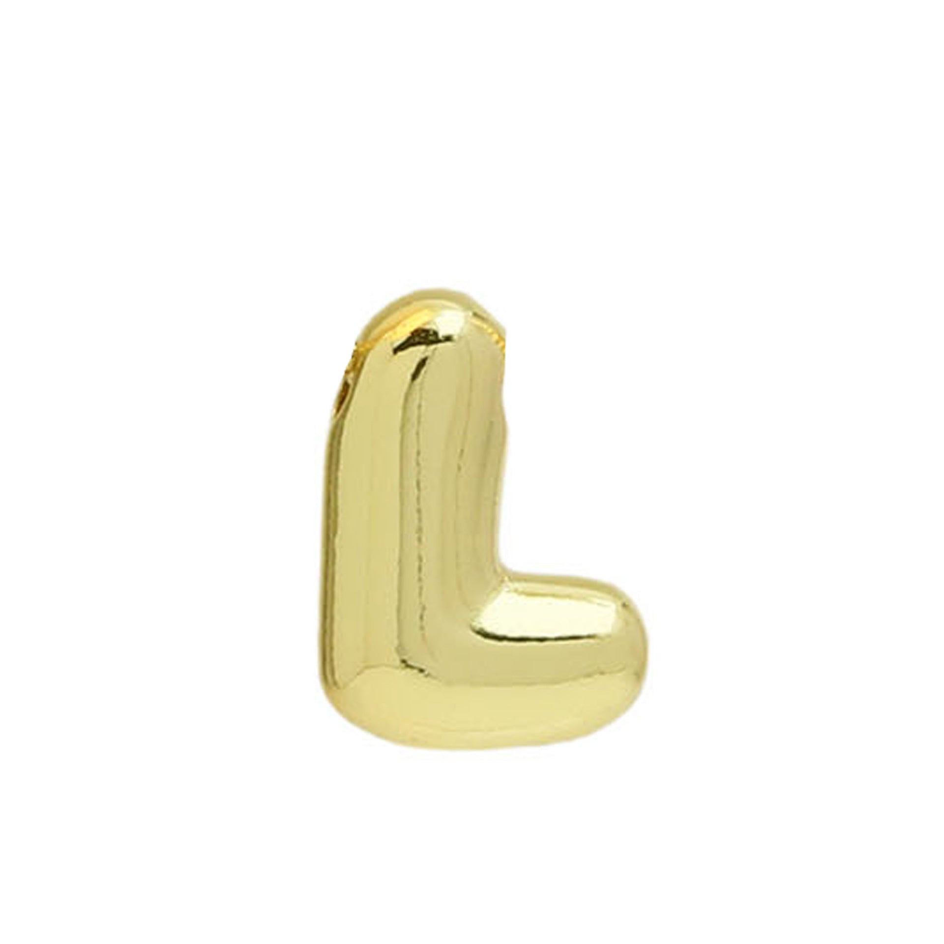 Vada Gold Bubble Letter Necklace - Gold L Pendant [UAPCRIZQ]