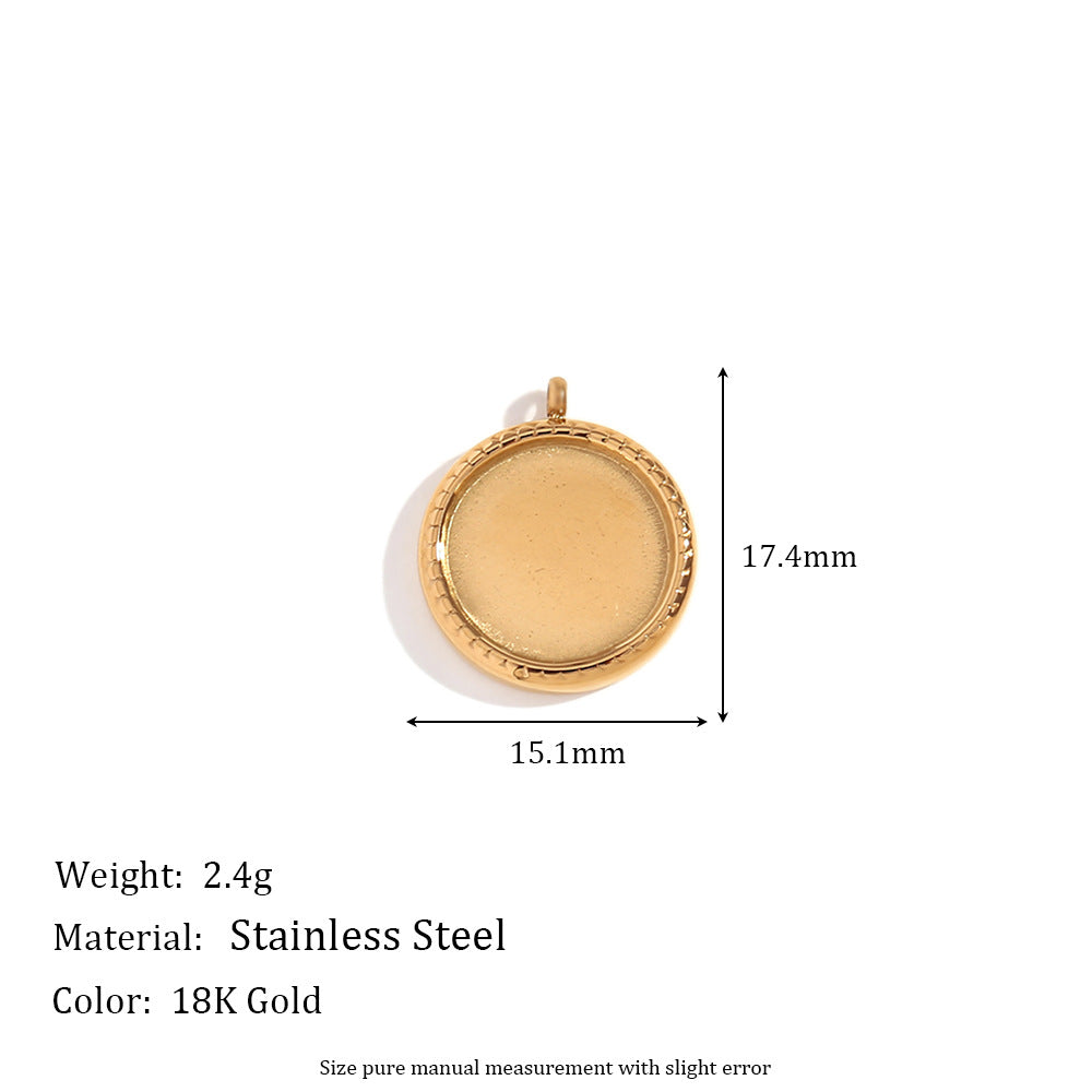 Kayce Geometric Charm Pendants - Large Round Disc Pendant [02DLXYL5]