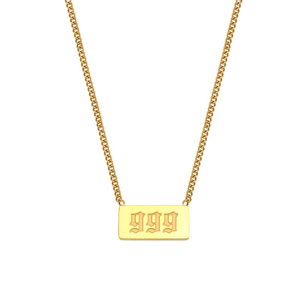 Evelia Angel Number Necklace - Angel Number Necklace - 999 [JE17IOZU]