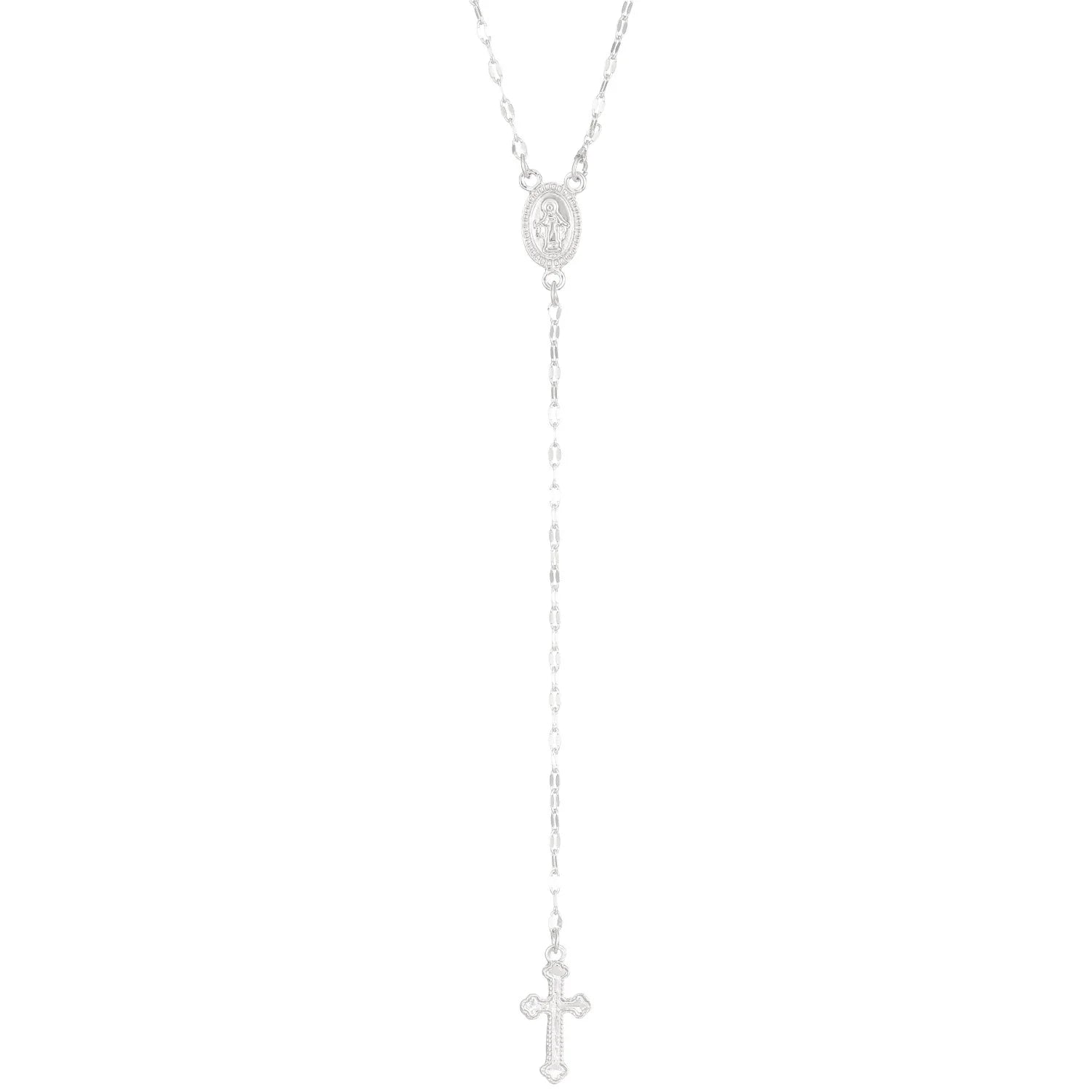Dana Delicate Long Chain Necklace - Silver