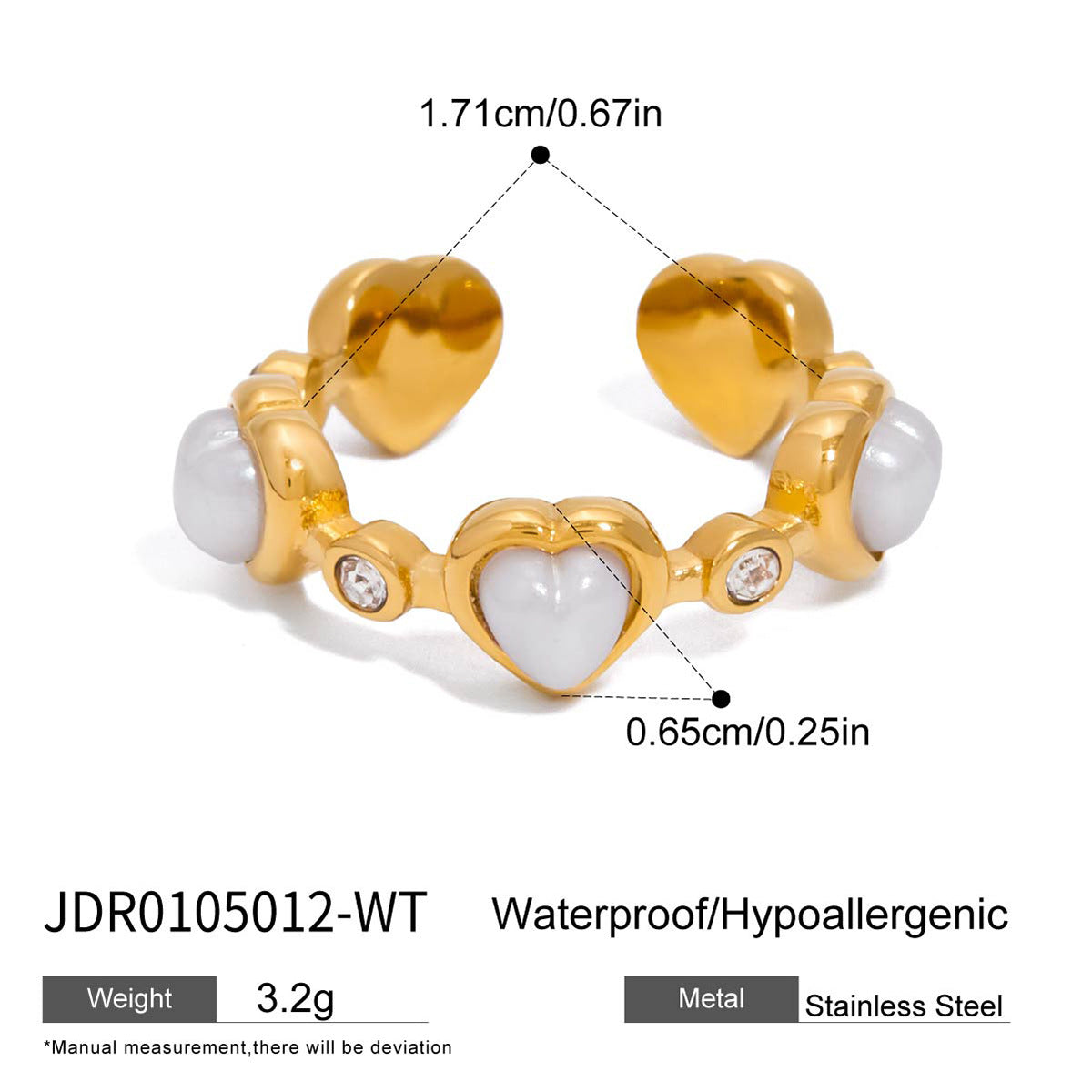 Quinley Crystal Ring Set - Paved Band Ring - Clear [B3C5AFPO]