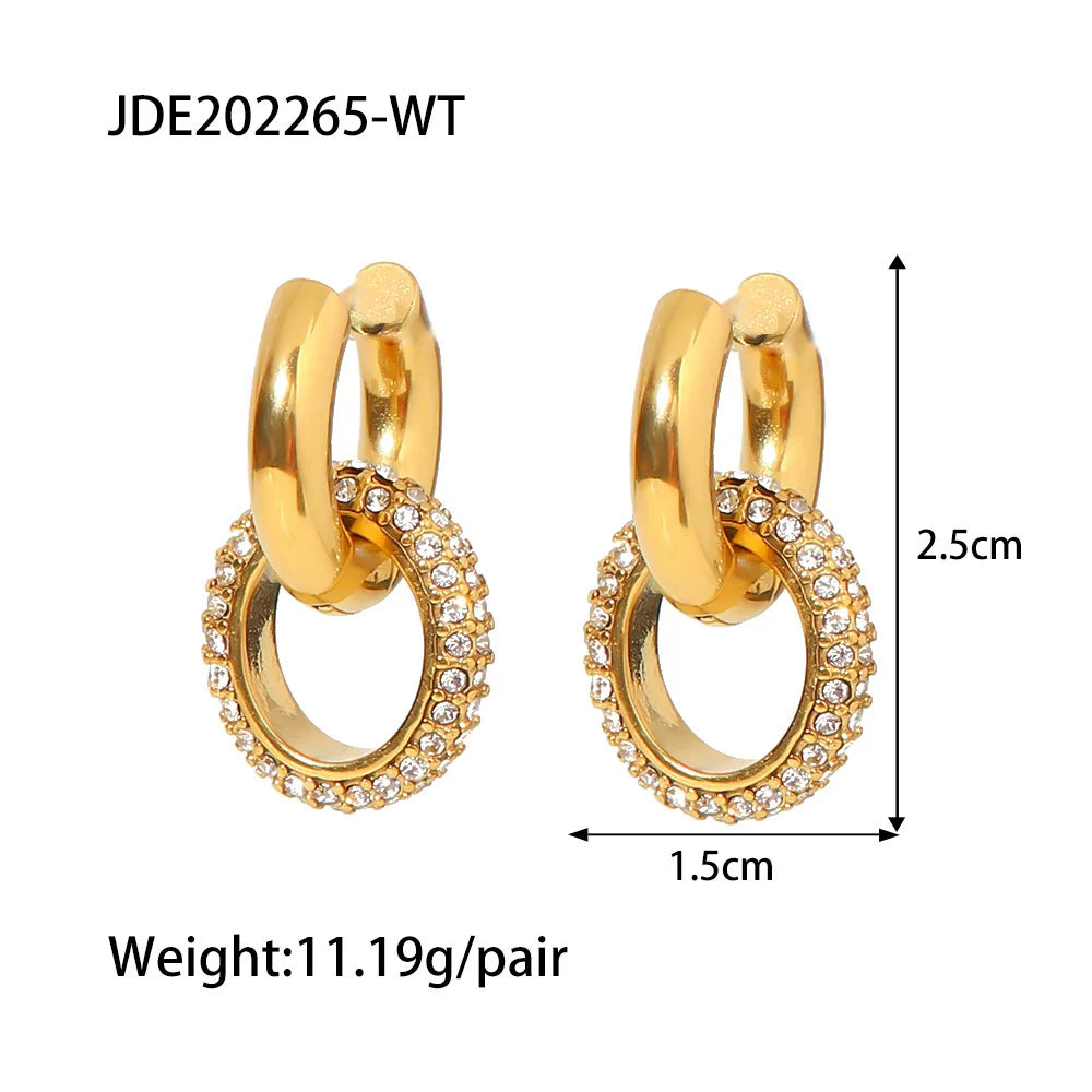 Braelyn Detachable Rhinestone Hoop Earrings - JDE202265-WT