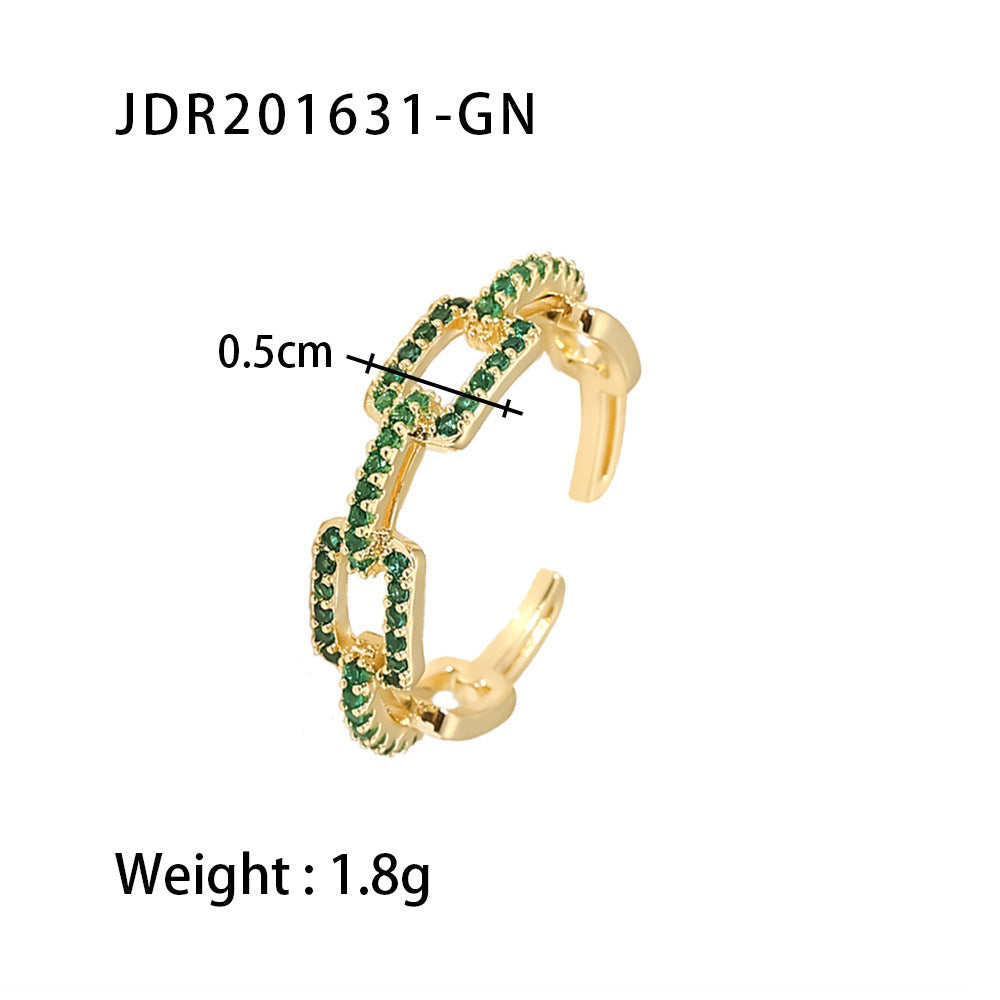 James Stainless Steel Statement Ring - JDR201631-GN [O04YR8N8]