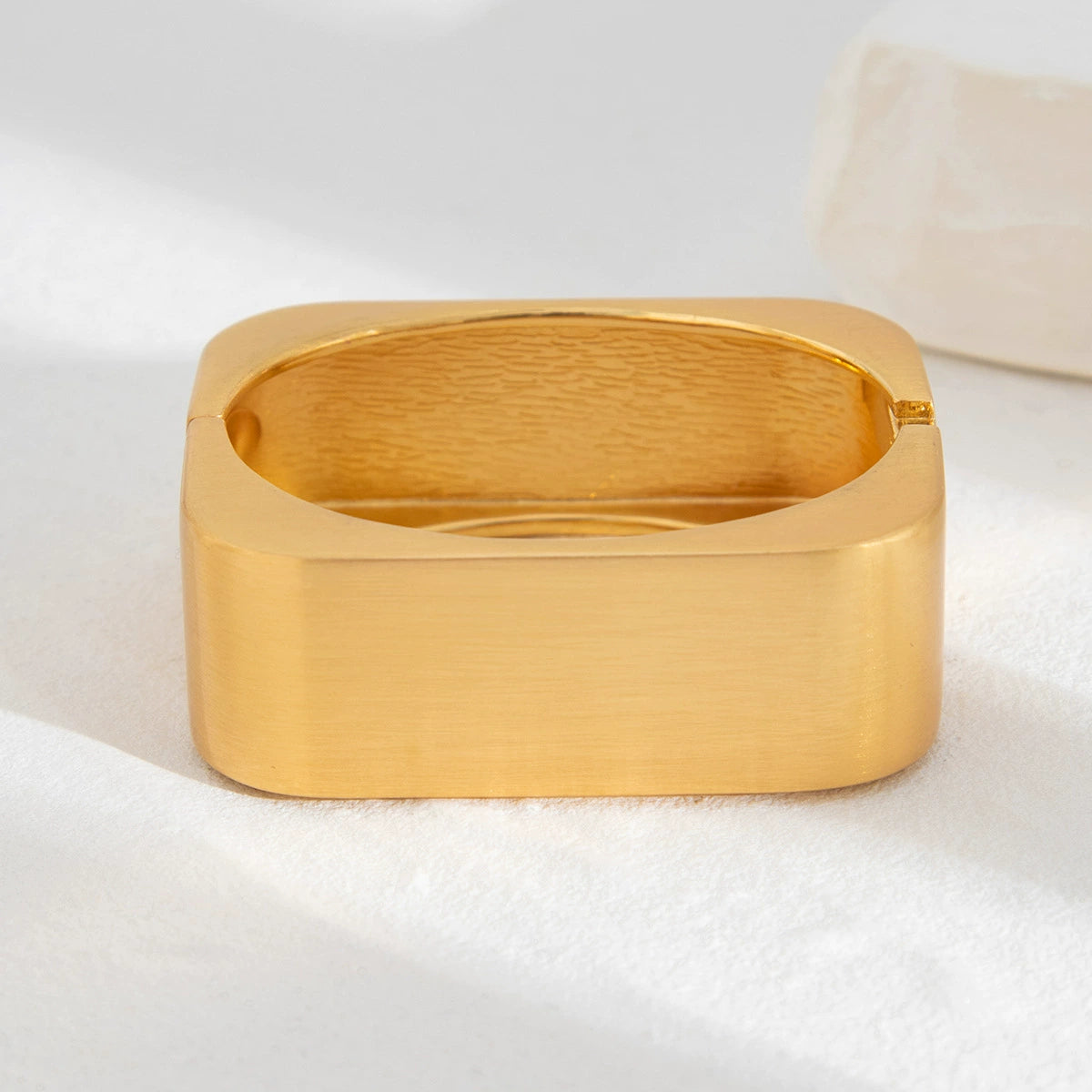 Zyon Mirror Cuff Bracelet - Bracelet Brushed Gold [GODJUICZ]