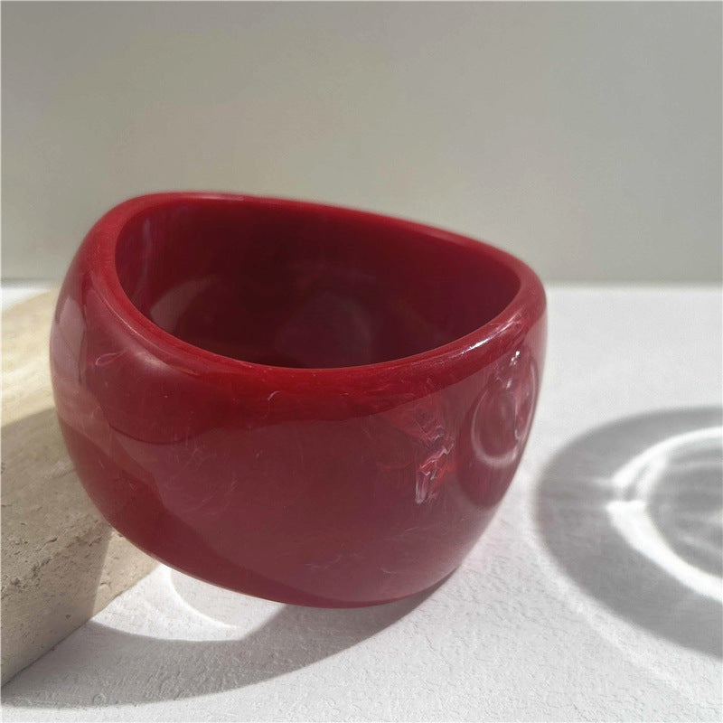 Brenlee Sculptural Resin Bangle - Aura Red [ER8KXNER]