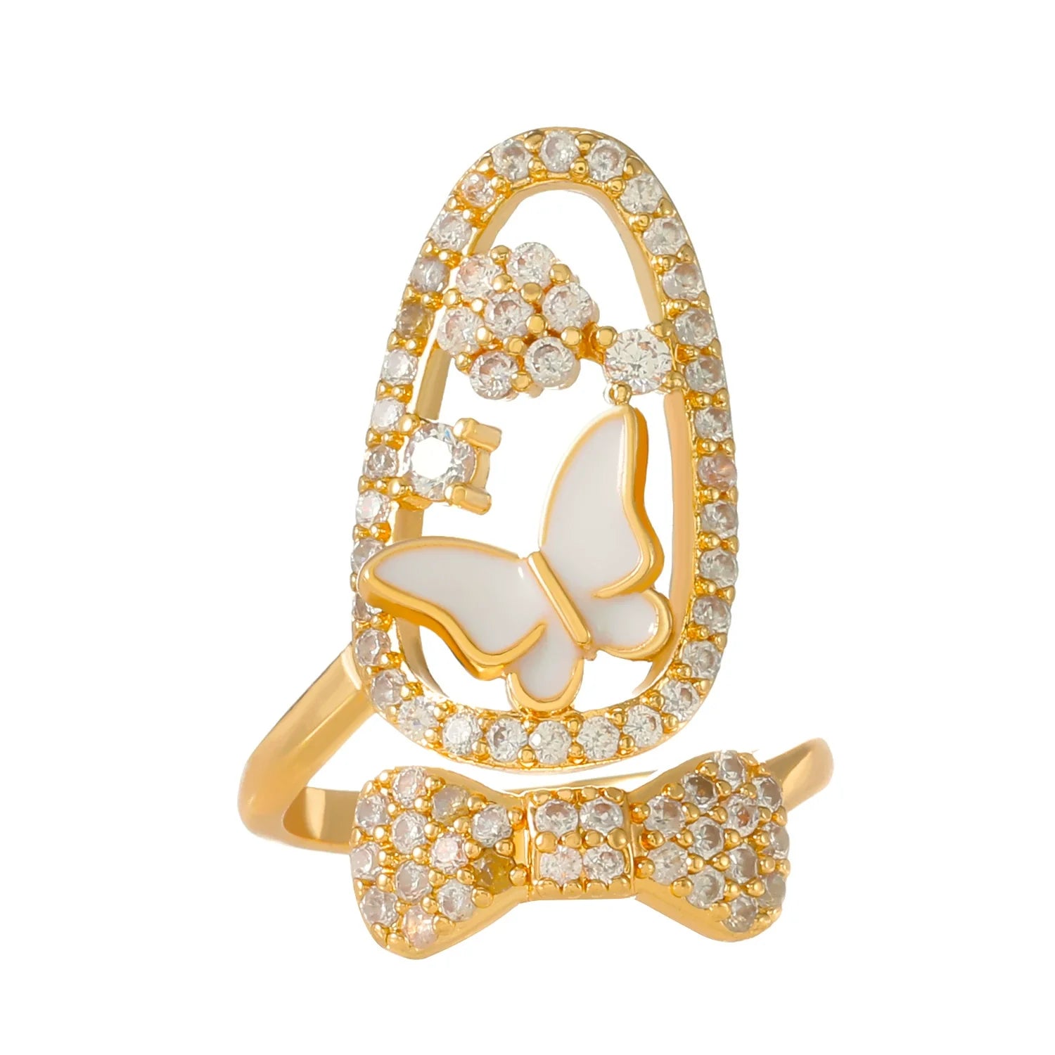 Kristi Geometric Nail Rings - KC Gold K-1064