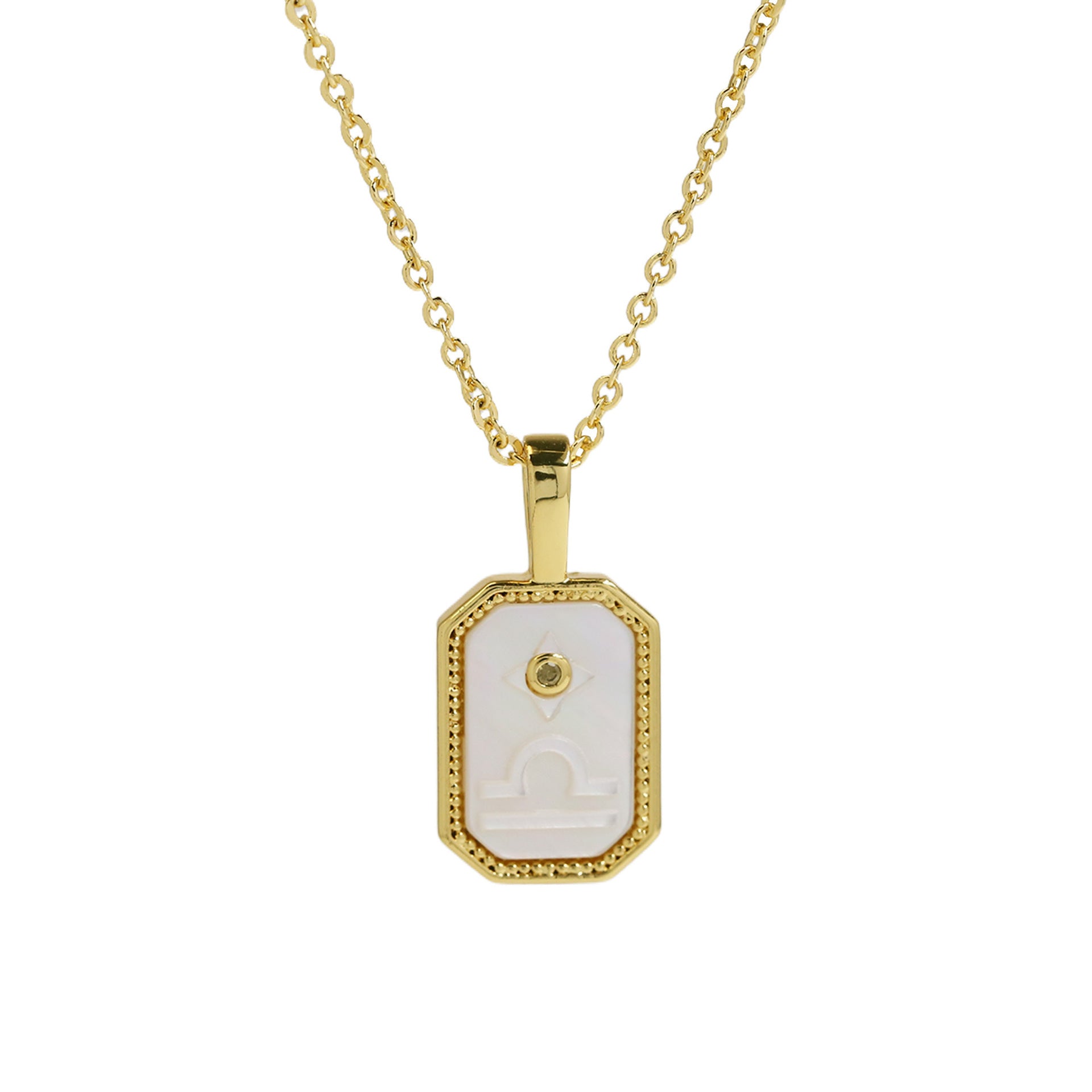 Jaslyn Constellation Birthstone Necklace - Libra [DLYJB56J]