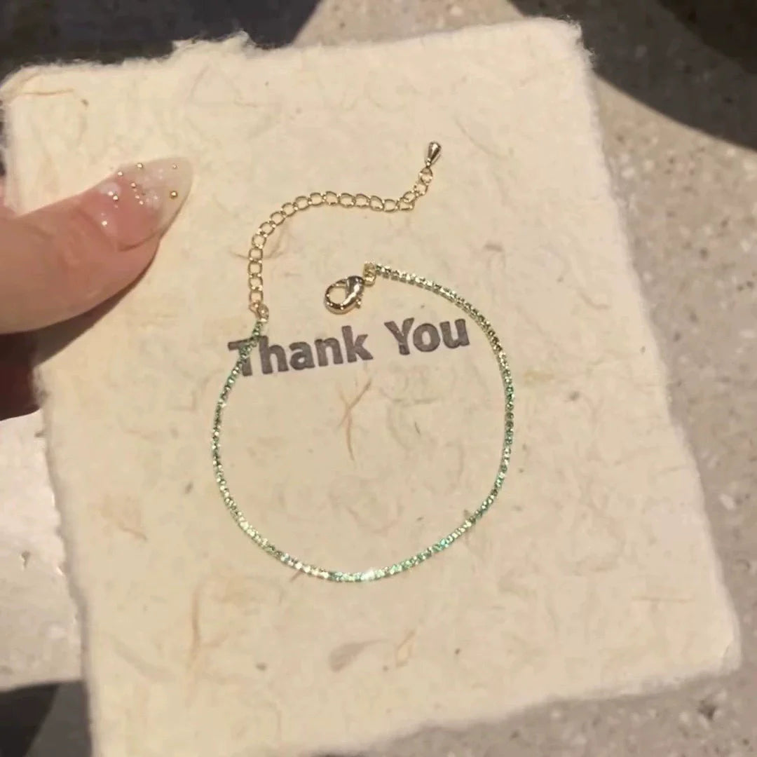 Kemani Delicate Sparkle Bracelet - Green Zircon Bracelet