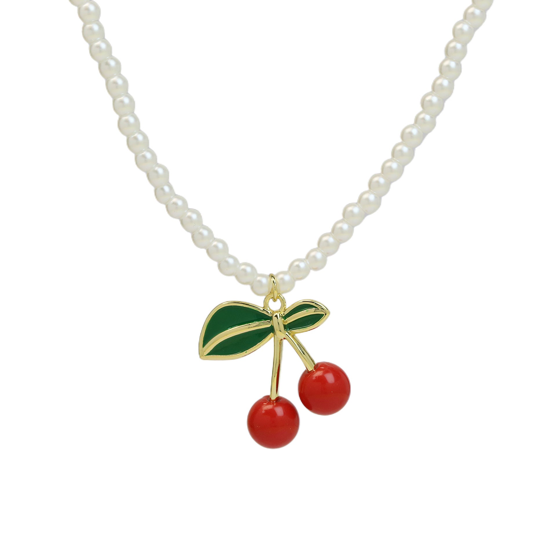 Alana Enamel Fruit Pendant Necklace - Watermelon Slice [UV6W1R3T]