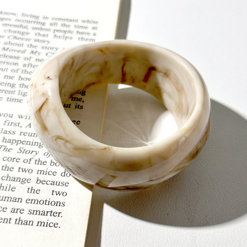 Rylin Marbled Resin Bangle - C - Forest Green Swirl [GKXIBDXX]