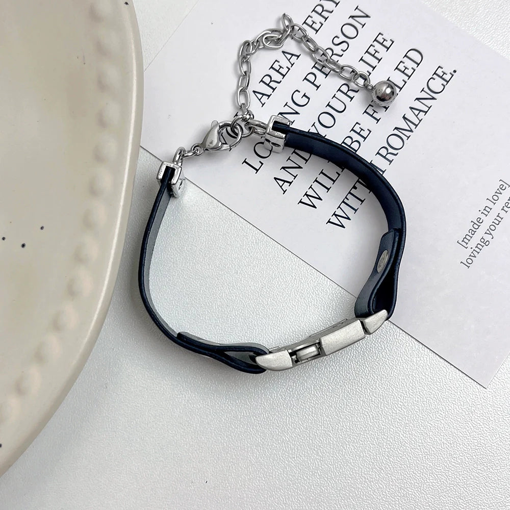 Kynley Leather Choker Armband - Bracelet