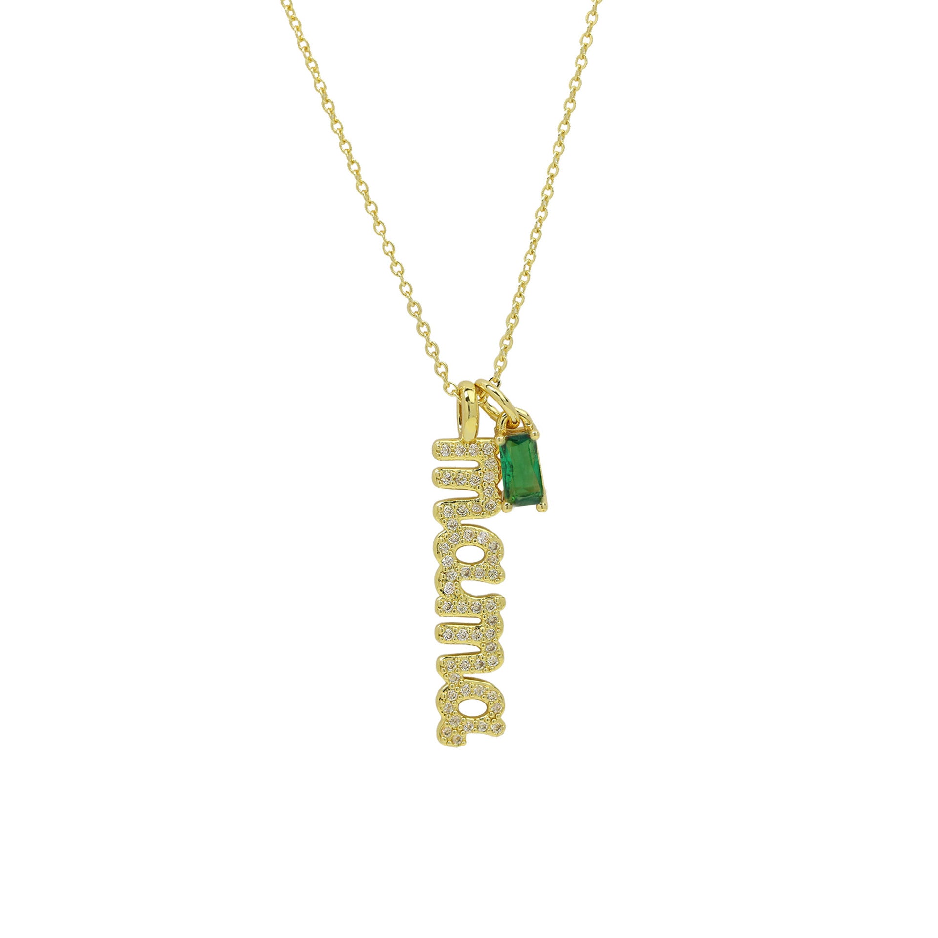 Alayjah Mama Birthstone Necklace - May Birthstone Necklace [22FAHKVN]