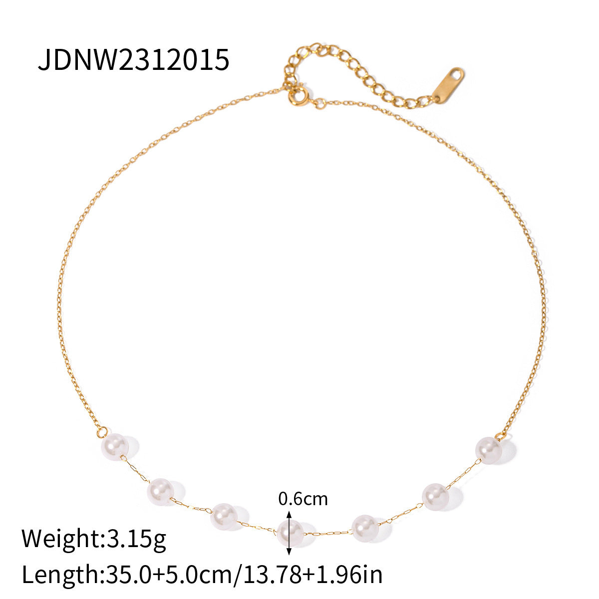 Ainara Delicate Pearl Necklace - JDNW2312015 [9377TCHG]