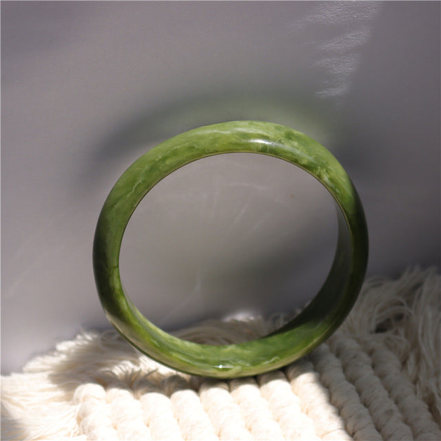 Francesca Marble Resin Bracelet - Round Irregular Green [KFXEZT1G]