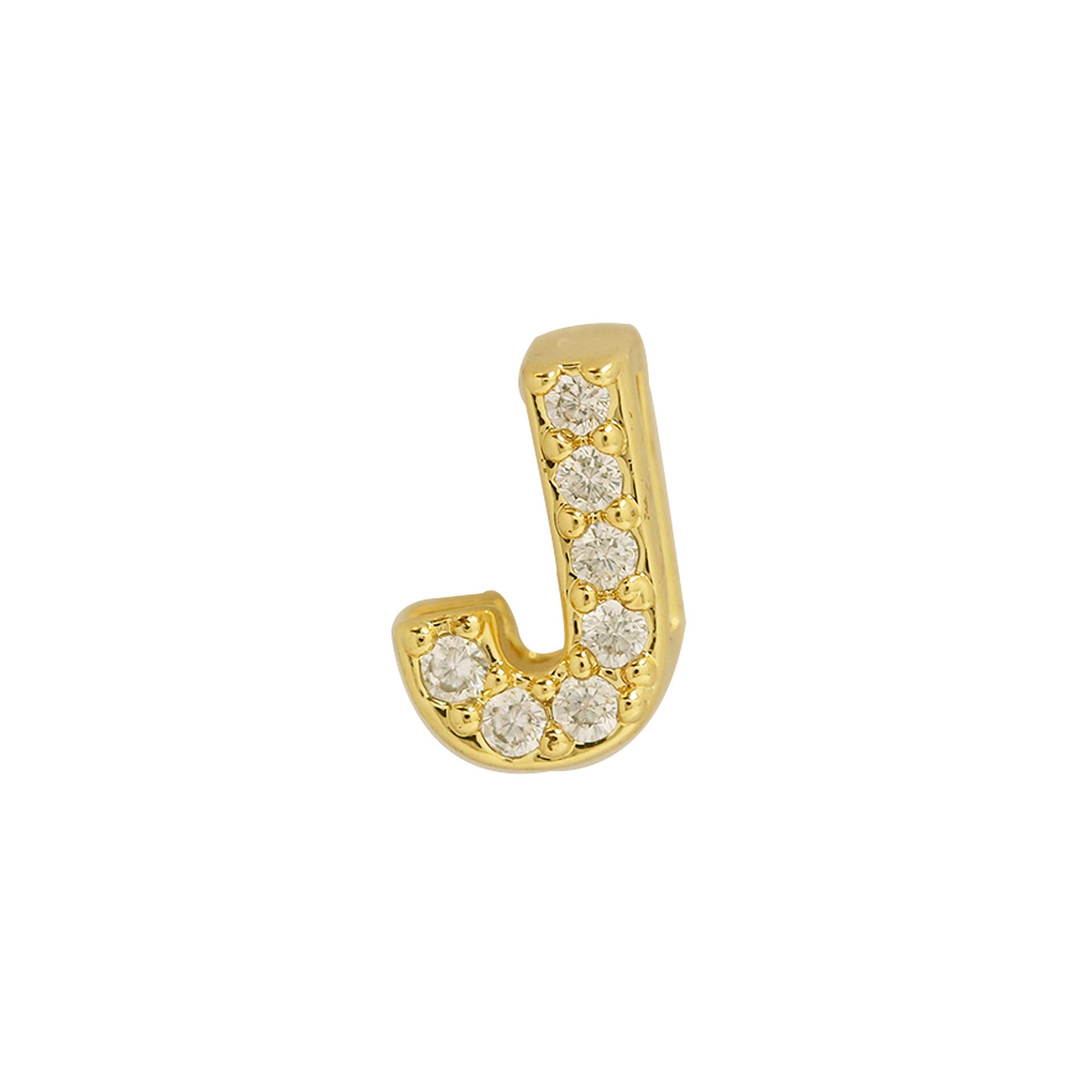 Leyna Gold Zircon Initial Necklace - J [EH6EZ1IW]