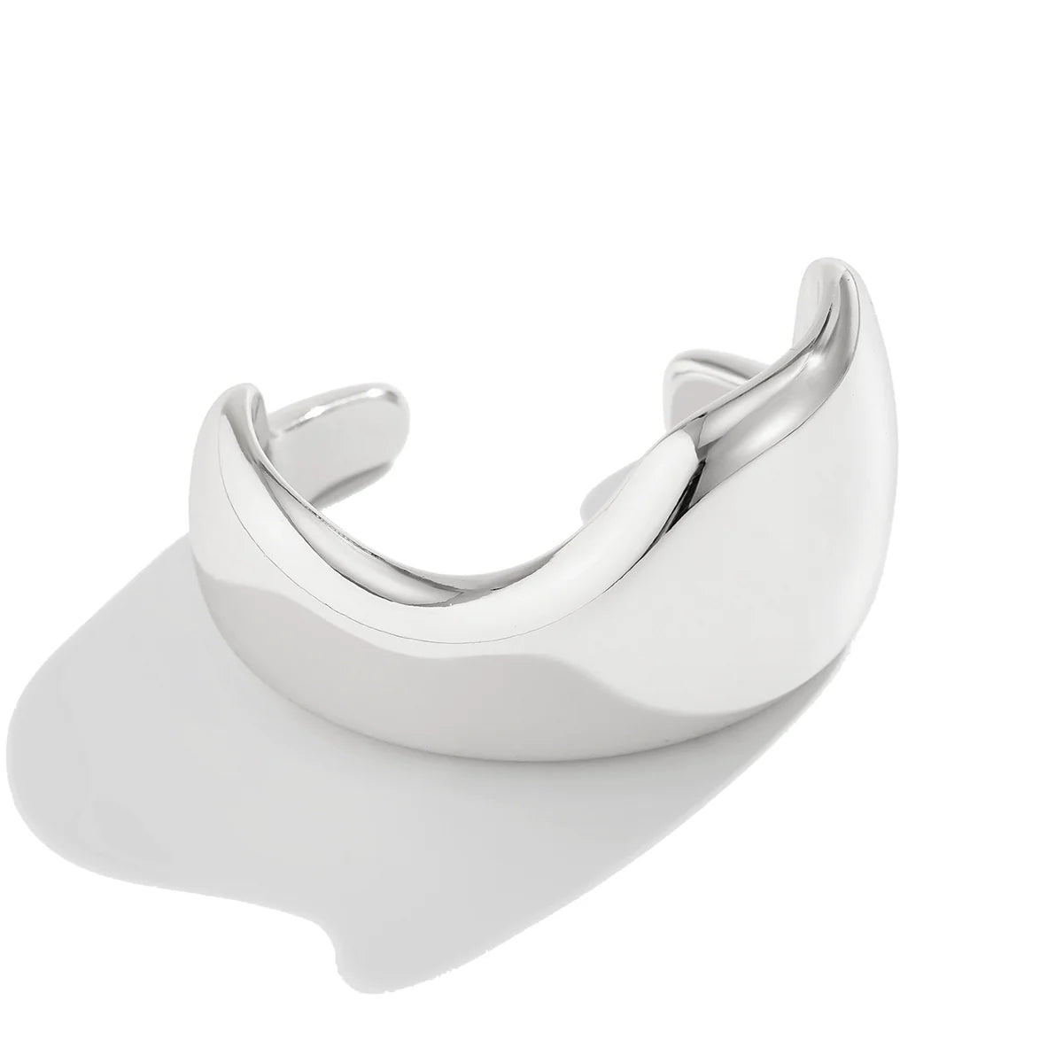 Anderson Irregular Wavy Cuff Bracelet - Silver