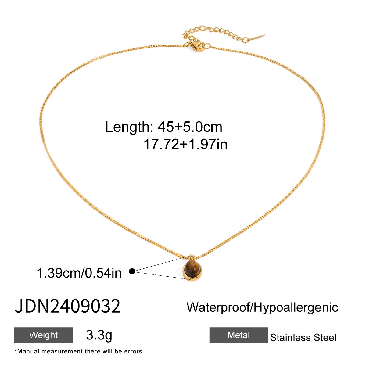 Zianna Tiger Eye Pendant Necklace - JDN2409032 [K6V3ZZNQ]