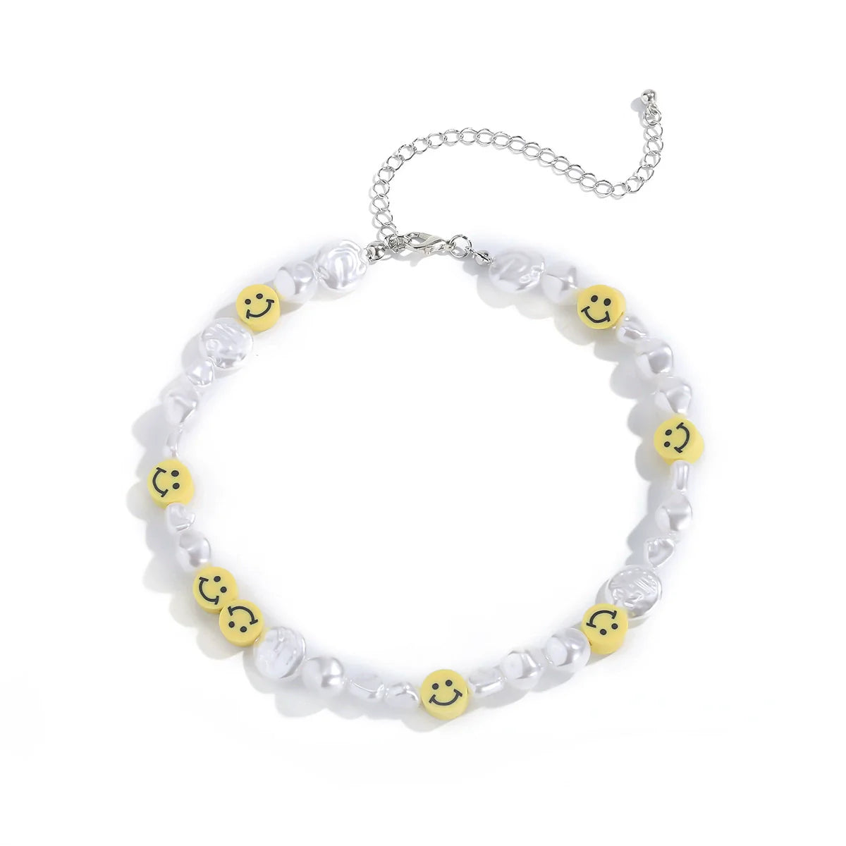Skyla Floral Beaded Necklace - Style Four White K