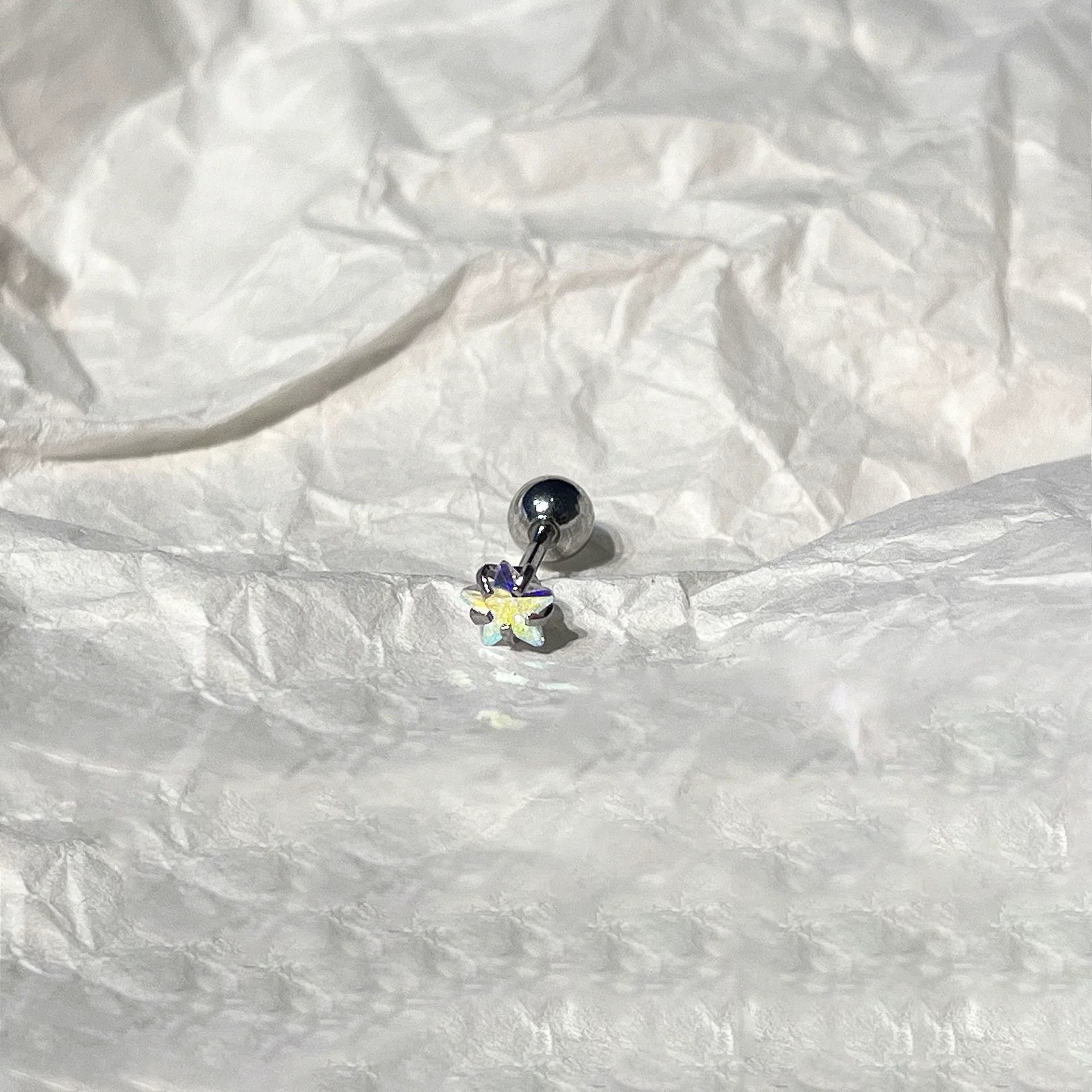 Kamia Celestial Zircon Stud - 4mm AB Color Zircon