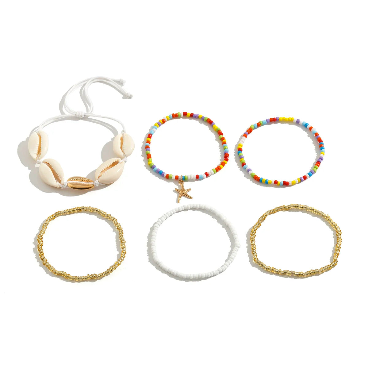 Shyloh Seashell Bracelet Set - Colorful