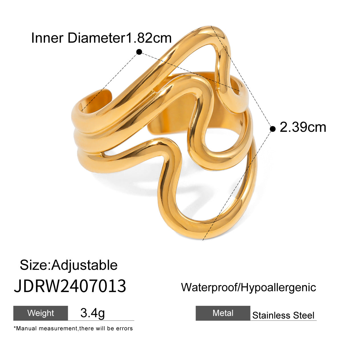 Sanvi Geometric Line Rings - JDRW2407013 [BZW415I6]