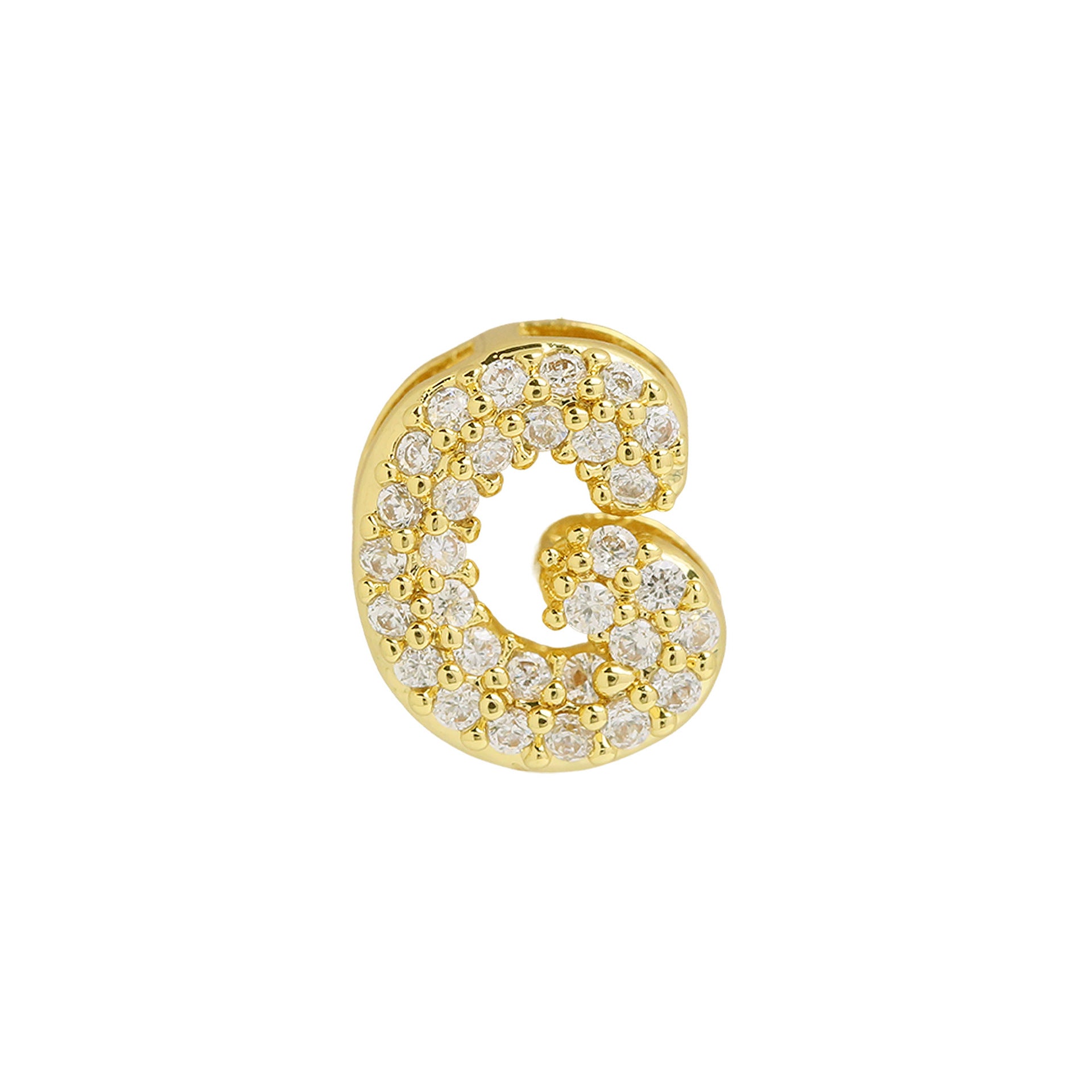 Makinley Bubble Letter Charm - Gold Pendant G [19E8VF1U]