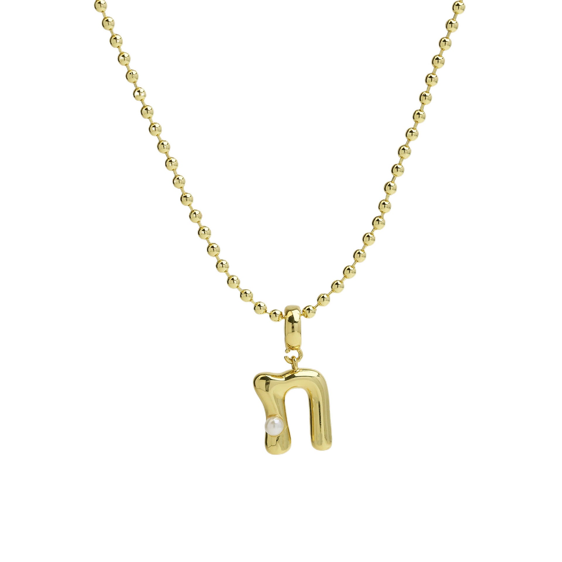 Savvy Bubble Initial Necklace - Letter N [CJTHC8ZZ]
