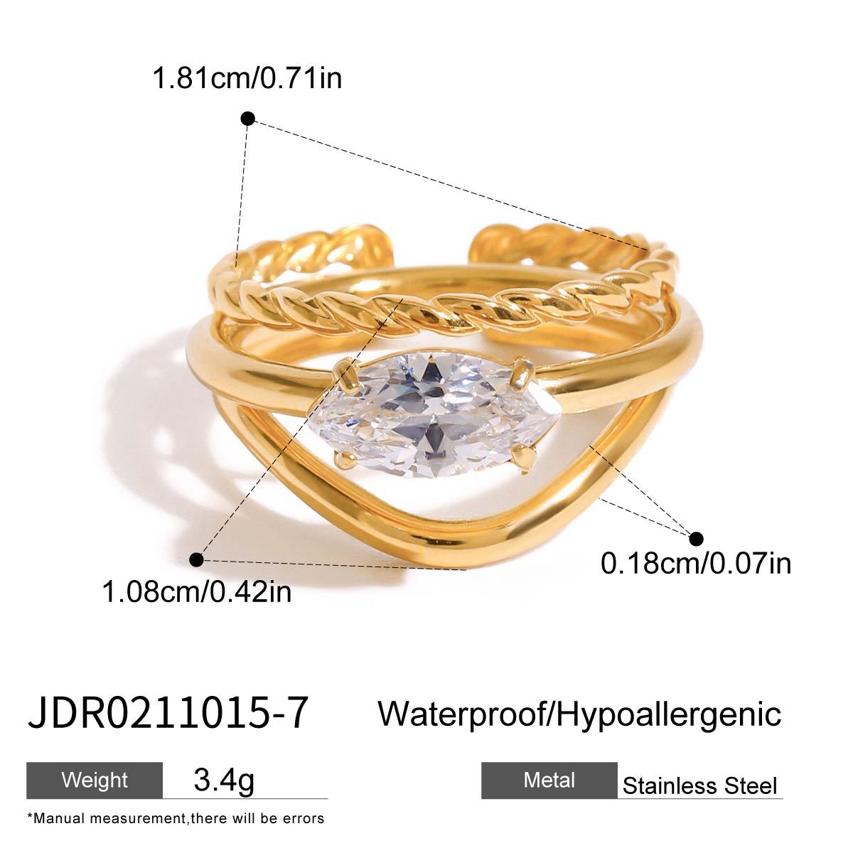 Manal Geometric Stackable Rings - JDR0211015-7 [MV8EO3A9]