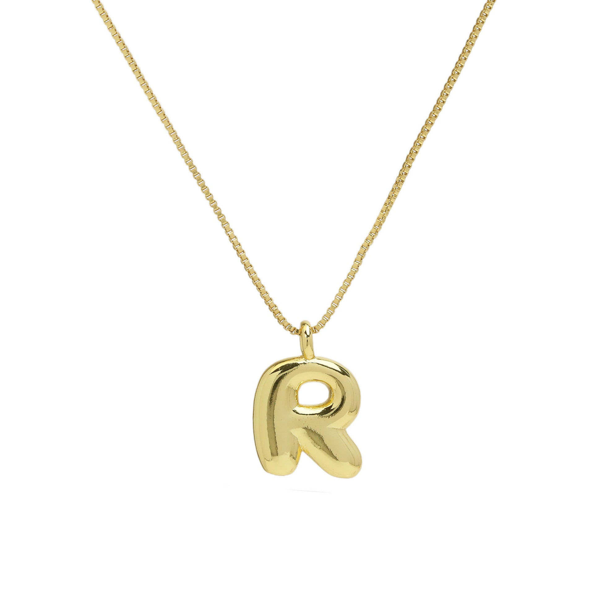 Odalys Gold Initial Pendant - Necklace R [AJPHFSYE]
