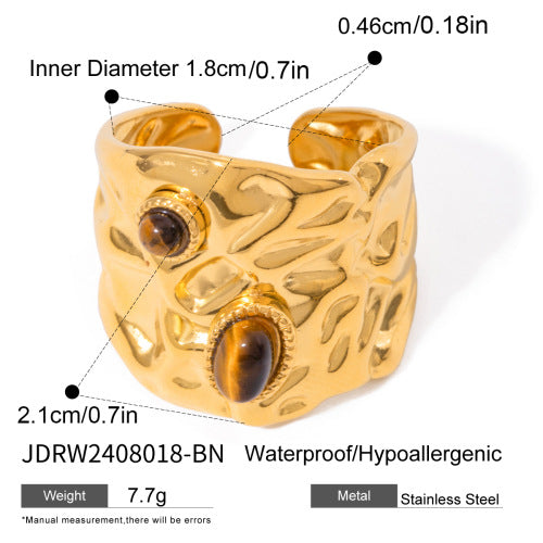 Quinley Chunky Gemstone Ring - JDRW2408018-BN [HQHKVWQL]