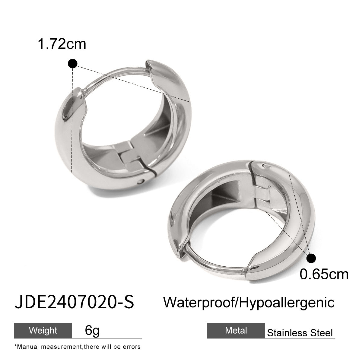 Katerina Timeless Hoop Earrings - Thin Plain Hoop [TZ12E10E]