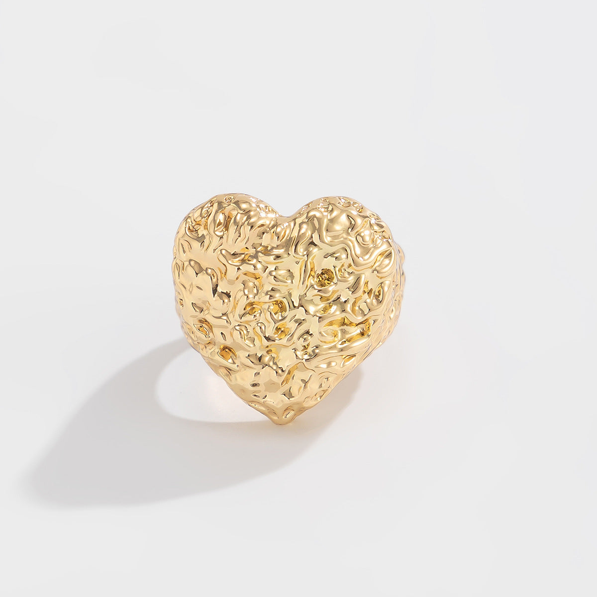 Jadyn Pleated Heart Earrings - Light Gold [90Y6PNSX]