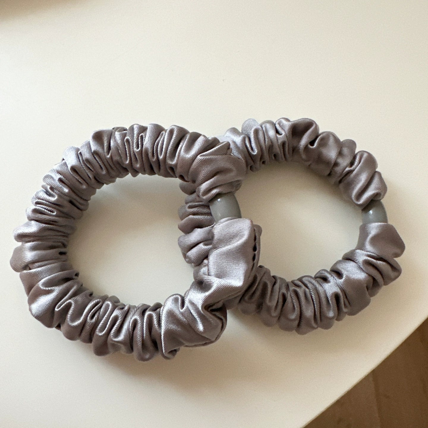 Khalani Satin Hair Scrunchie - Warm Coffee (Pair) [ZWBM1AGN]