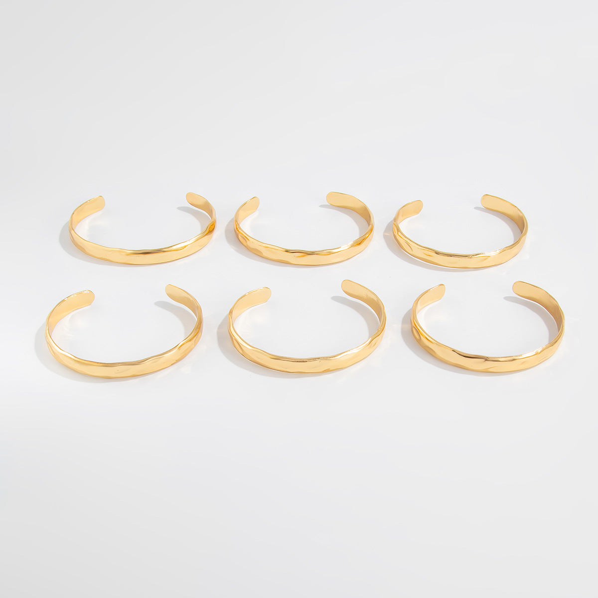 Meryem Irregular Geometric Bangle Set - Style 6231 Gold [8M6OQJ6G]